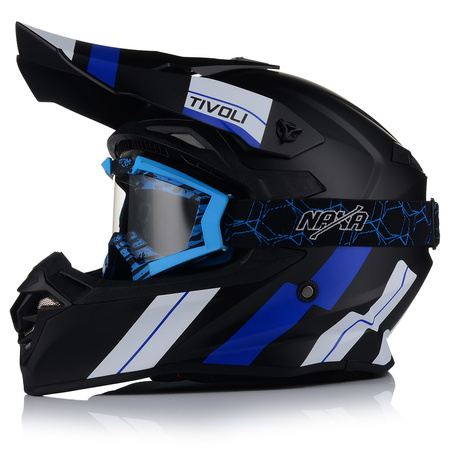 KASK MOTOCYKLOWY | VITO TIVOLI + GOGLE NAXA | OFF-ROAD ENDURO CROSS QUAD