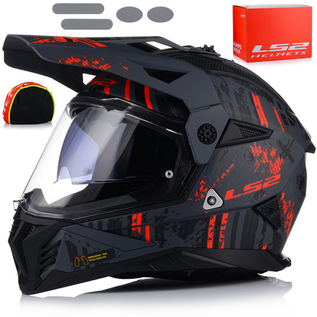KASK MOTOCYKLOWY LS2 MX702 PIONEER ENDURO CROSS QUAD ATV + SZYBA + BLENDA