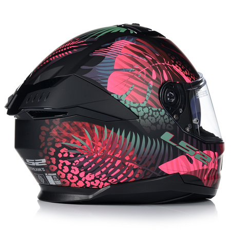 KASK MOTOCYKLOWY LS2 FF808 STREAM II JUNGLE KEVLAR SYSTEM PINLOCK + BLENDA