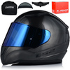 KASK MOTOCYKLOWY LS2 FF353 RAPID II JEANS TITANIUM + NIEBIESKA SZYBA 3XL