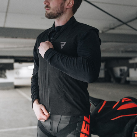 KURTKA MOTOCYKLOWA | REBELHORN REBEL BLK/RED | MĘSKA SKÓRZANA GARB + GRATISY