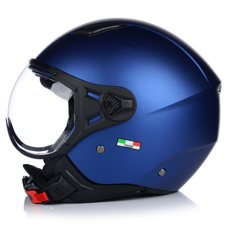 KASK MOTOCYKLOWY OTWARTY | VITO MODA RETRO BLUE | SKUTER CHOPPER ECE 22.06