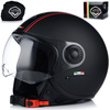 KASK MOTOCYKLOWY OTWARTY | VITO LORETO | CZARNY MAT SKUTER CHOPPER ECE 22.06