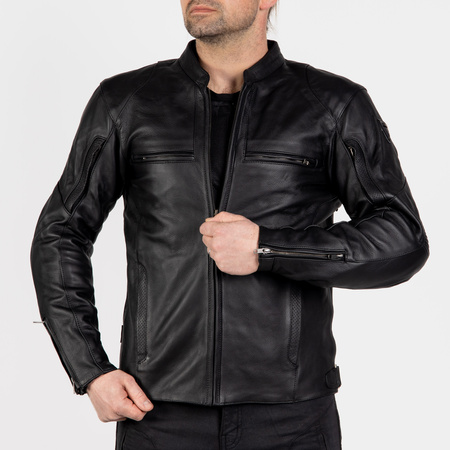 KURTKA MOTOCYKLOWA | REBELHORN RUNNER III BLK | MĘSKA SKÓRZANA + GRATISY