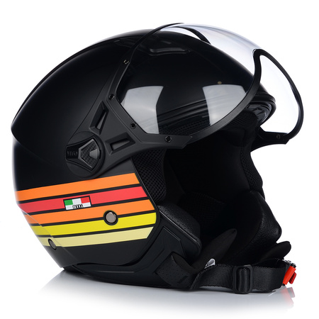 KASK MOTOCYKLOWY OTWARTY | VITO MODA RETRO MAT | SKUTER CHOPPER ECE 22.06