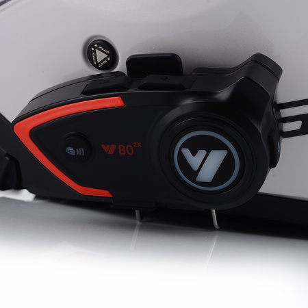 OTWARTY KASK MOTOCYKLOWY LS2 OF600 BIAŁY POŁYSK + INTERKOM BLUETOOTH