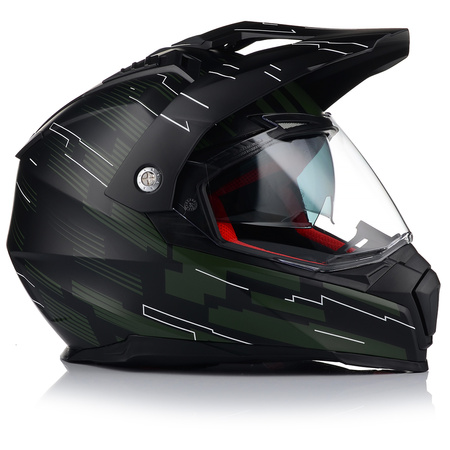 KASK MOTOCYKLOWY VITO MOLINO MAT ENDURO CROSS QUAD ATV + INTERKOM + BLENDA