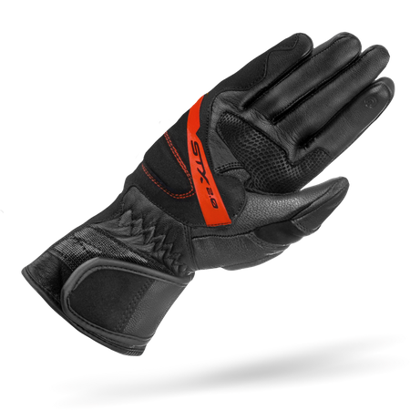 RĘKAWICE MOTOCYKLOWE | SHIMA STX 2.0 RED | MĘSKIE SKÓRZANE DŁUGIE + GRATIS