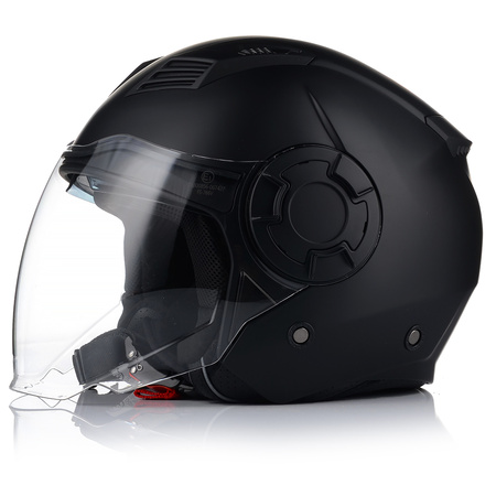 KASK MOTOCYKLOWY | VITO ISOLA | OTWARTY CZARNY MATT SKUTER CHOPPER + BLENDA