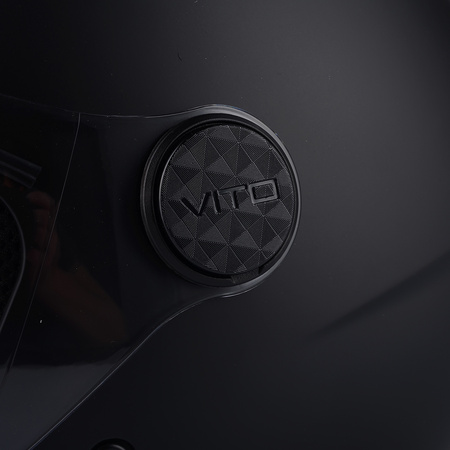 KASK MOTOCYKLOWY OTWARTY | VITO UNO | CZARNY MAT SKUTER CHOPPER ECE 22.06