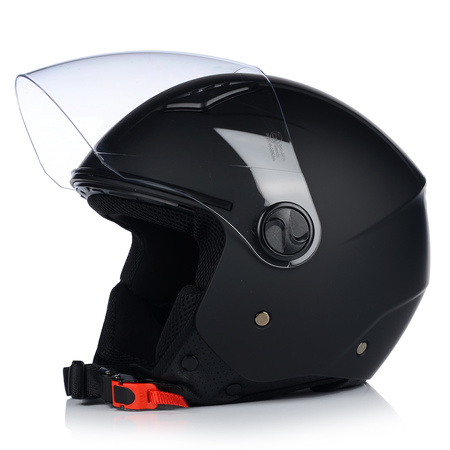 KASK MOTOCYKLOWY OTWARTY | VITO BRAVO | CZARNY MAT SKUTER CHOPPER ECE 22.06