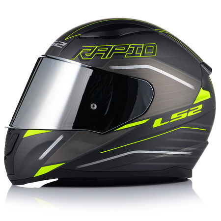 KASK MOTOCYKLOWY LS2 FF353 RAPID II ROKKU ECE 22.06 + LUSTRZANA SZYBA
