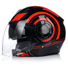 KASK MOTOCYKLOWY | VITO ISOLA JET RED | OTWARTY SKUTER CHOPPER + BLENDA
