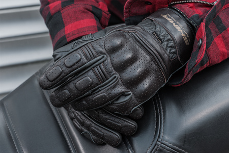 RĘKAWICE MOTOCYKLOWE | SHIMA AVIATOR BLACK | MĘSKIE SKÓRZANE + GRATIS