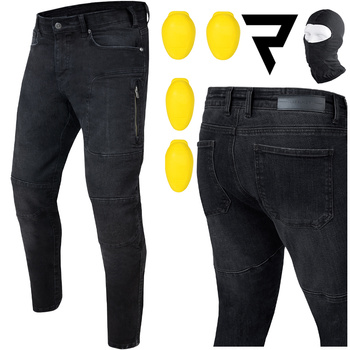SPODNIE MOTOCYKLOWE | REBELHORN RAGE II | JEANSY MĘSKIE TAPERED + GRATISY