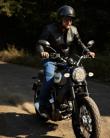 KURTKA MOTOCYKLOWA | REBELHORN RUNNER III TFL | MĘSKA SKÓRZANA + GRATISY