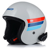 KASK MOTOCYKLOWY LS2 OF599 SPITFIRE RETRO BIAŁY + INTERKOM 1ST BLUETOOTH