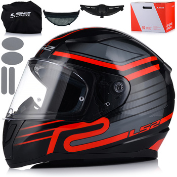 KASK MOTOCYKLOWY LS2 FF353 RAPID II CIRCUIT RED SYSTEM PINLOCK ECER 22.06