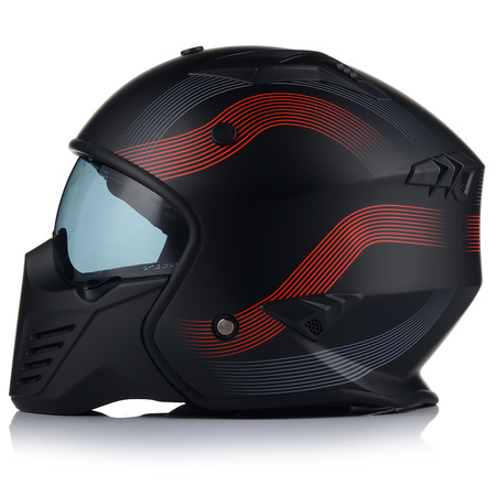 KASK MOTOCYKLOWY | VITO BRUZANO TRIAL | OTWARTY + SZCZĘKA + DASZEK + BLENDA