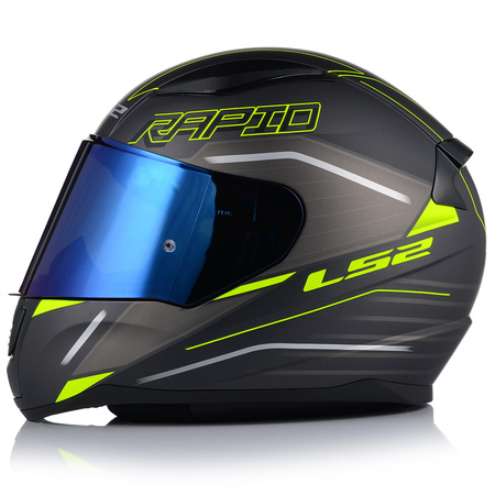 KASK MOTOCYKLOWY LS2 FF353 RAPID II ROKKU ECE 22.06 + NIEBIESKA SZYBA