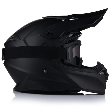 KASK MOTOCYKLOWY | VITO TIVOLI MATT | OFF-ROAD ENDURO CROSS QUAD ATV + GOGLE