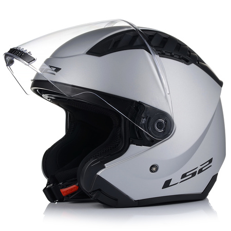 OTWARTY KASK MOTOCYKLOWY LS2 OF600 COOPTER II SZARY MATT 22.06 + BLENDA