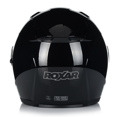 KASK MOTOCYKLOWY OTWARTY CZARNY POŁYSK SKUTER CHOPPER + BLENDA ECER 22.06