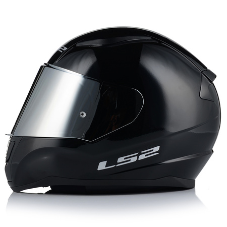 KASK MOTOCYKLOWY LS2 FF353 RAPID II CZARNY POŁYSK ECE 22.06 + LUSTRZANA SZYBA