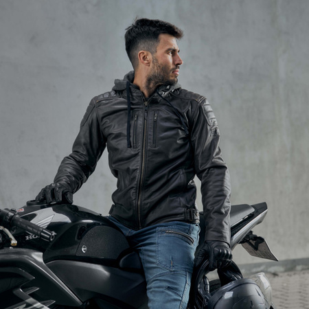 KURTKA MOTOCYKLOWA | REBELHORN IMPALA | MĘSKA SKÓRZANA CODZIENNA + GRATIS