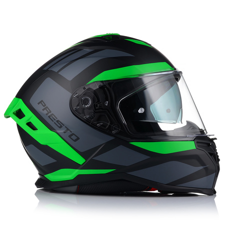 KASK MOTOCYKLOWY | VITO PRESTO GREEN | MATT SYSTEM PINLOCK + BLENDA ECE 06
