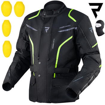 KURTKA MOTOCYKLOWA | REBELHORN HIKER III | TEKSTYLNA WODOODPORNA + GRATISY