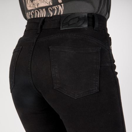 SPODNIE MOTOCYKLOWE | OZONE STRIKER SLIM FIT | DAMSKIE JEANSY BLACK + GRATIS