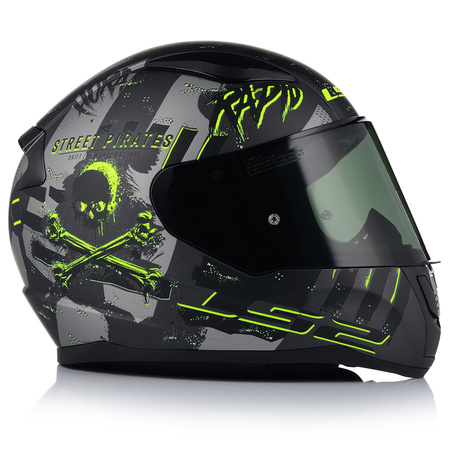 KASK MOTOCYKLOWY LS2 FF353 RAPID II PIRATES ECE 22.06 + PRZYCIEMNIANA SZYBA