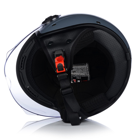 KASK MOTOCYKLOWY OTWARTY | VITO LORETO | CZARNY MAT SKUTER CHOPPER ECE 22.06