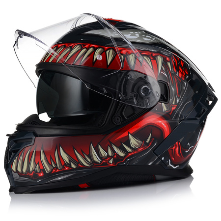 KASK MOTOCYKLOWY | VITO PRESTO MONSTER | INTEGRALNY + INTERKOM + BLENDA