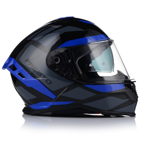 KASK MOTOCYKLOWY | VITO PRESTO BLUE | INTEGRALNY SYSTEM PINLOCK + BLENDA