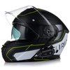 KASK MOTOCYKLOWY VITO FURIO SZARY FLUO SZCZĘKOWY + INTERKOM VITO BLUETOOTH