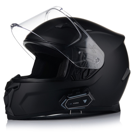 KASK MOTOCYKLOWY | VITO DUOMO | CZARNY MATT + INTERKOM 1ST BLUETOOTH
