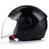 OTWARTY KASK MOTOCYKLOWY LS2 OF616 AIRFLOW II CZARNY POŁYSK SKUTER CHOPPER