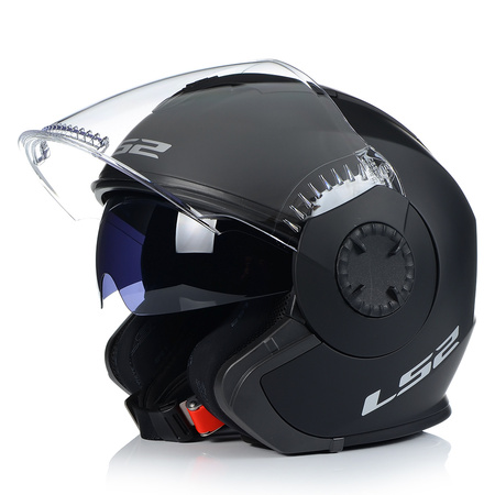 OTWARTY KASK MOTOCYKLOWY LS2 OF570 MAT 3w1 + DASZEK + SZYBA + BLENDA