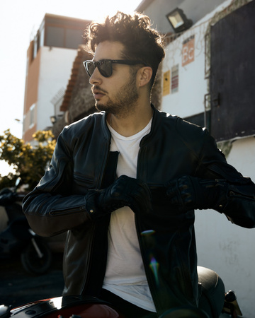 KURTKA MOTOCYKLOWA | REBELHORN RUNNER III TFL | MĘSKA SKÓRZANA + GRATISY