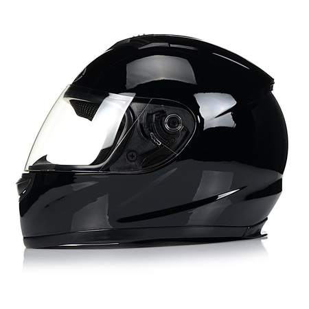 INTEGRALNY KASK MOTOCYKLOWY ZAMKNIĘTY NA MOTOR SKUTER AWINA CZARNY POŁYSK