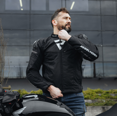 KURTKA MOTOCYKLOWA | REBELHORN VANDAL TJ | TEKSTYLNA DŁUGA MĘSKA + GRATISY