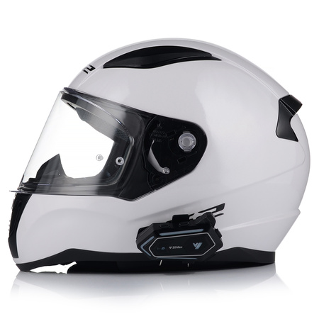 KASK MOTOCYKLOWY LS2 FF353 RAPID II BIAŁY POŁYSK + INTERKOM 1ST BLUETOOTH