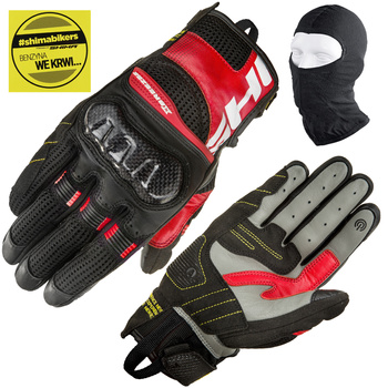RĘKAWICE MOTOCYKLOWE | SHIMA X-BREEZE 2 RED | KRÓTKIE Z OCHRANIACZAMI CE