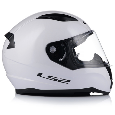 KASK MOTOCYKLOWY LS2 FF353 RAPID II BIAŁY POŁYSK + INTERKOM VITO BLUETOOTH