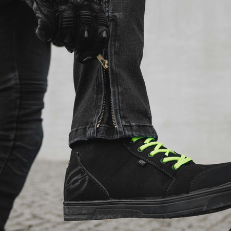 SPODNIE MOTOCYKLOWE | OZONE HORNET BLACK | MĘSKIE JEANSY ARAMIDOWE + GRATIS