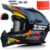 KASK MOTOCYKLOWY | LS2 MX708 FAST II + GOGLE | LEKKI ENDURO CROSS QUAD ATV