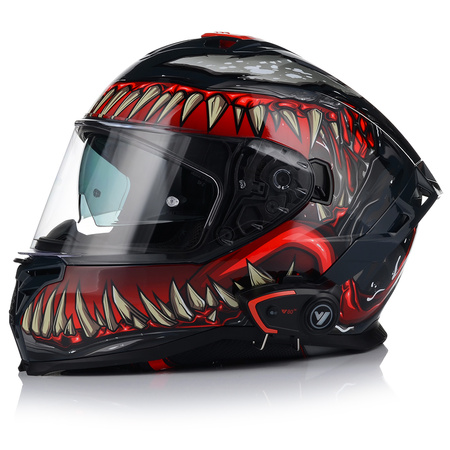 KASK MOTOCYKLOWY | VITO PRESTO MONSTER | INTEGRALNY + INTERKOM + BLENDA