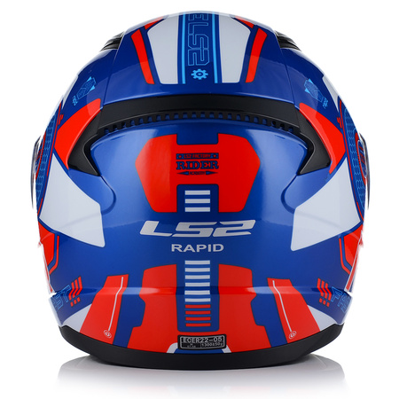  	KASK MOTOCYKLOWY LS2 FF353 RAPID STRATUS BL/RED INTEGRALNY SYSTEM PINLOCK